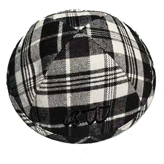 BW Brand Kippot – Black & White Tartan Design