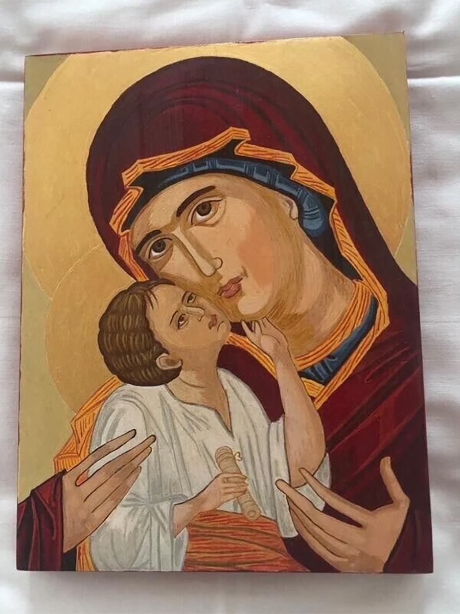 Greek Orthodox Icons: Mary (Panagia Glykofilousa) (by Aikaterini)