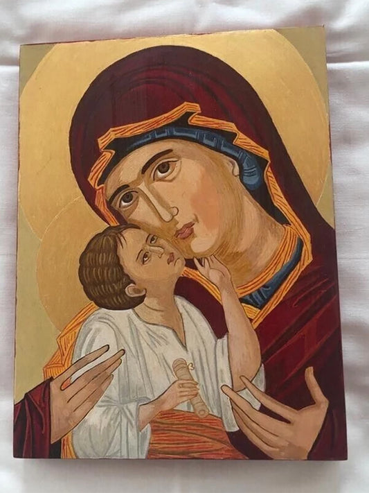 Greek Orthodox Icons: Mary (Panagia Glykofilousa) (by Aikaterini)
