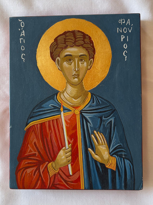Greek Orthodox Icons: Saint Phanourios (by Aikaterini)